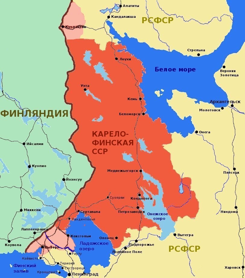 Карта КФССР